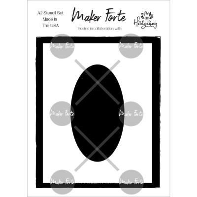 Maker Forte By Hedgehog Hollow Stencil - Spotlight Oval